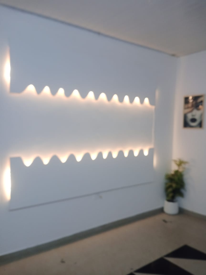 Custom Gypsum Board (Drywall) Work and Creative Lighting Design