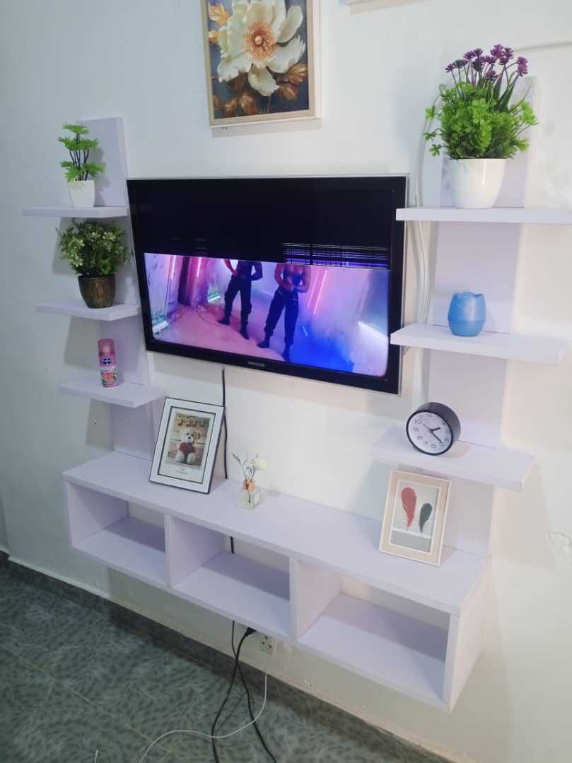 Wall-mounted Entertainment Unit (TV stand and shelving system)